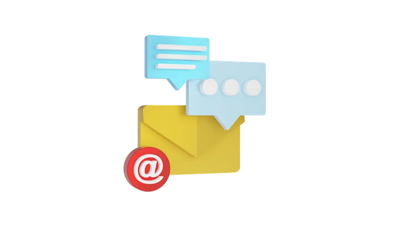 E-Mail-Chat  3D Icon