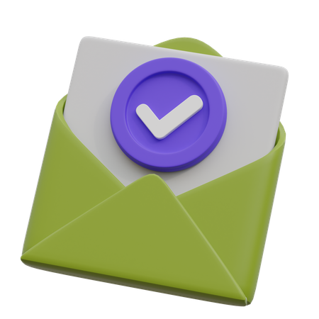 Verificação de e-mail  3D Icon