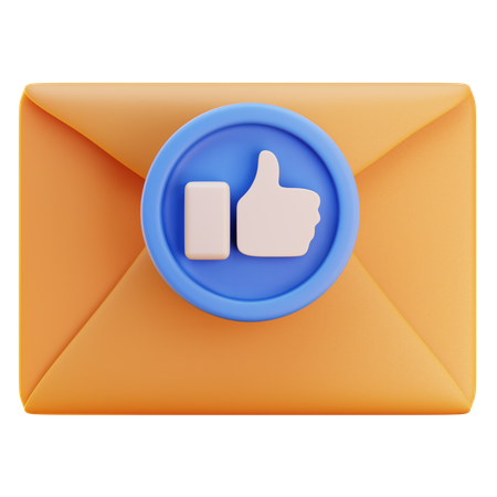 E-mail com sinal de positivo  3D Icon