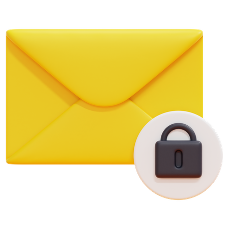 E-mail criptografado  3D Icon