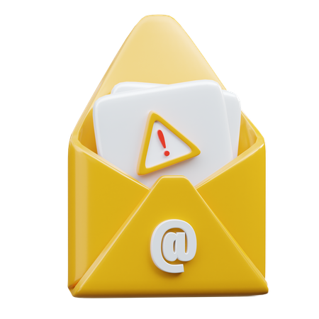 E-mail de alerta  3D Icon