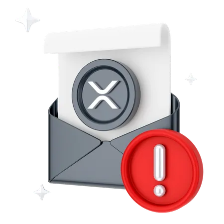 E-mail de alerta financeiro  3D Icon