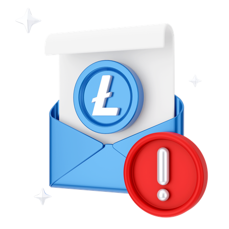 E-mail de alerta financeiro  3D Icon