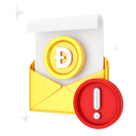 E-mail de alerta financeiro  3D Icon