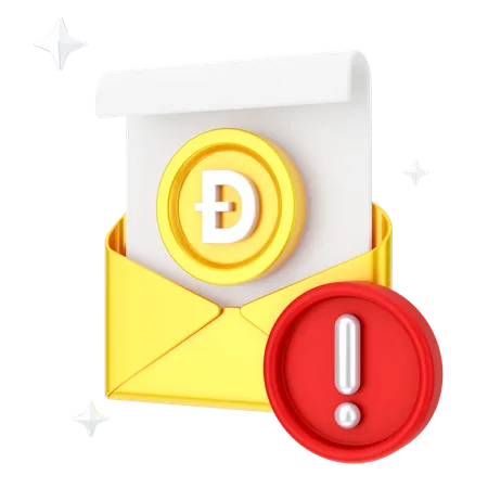 E-mail de alerta financeiro  3D Icon