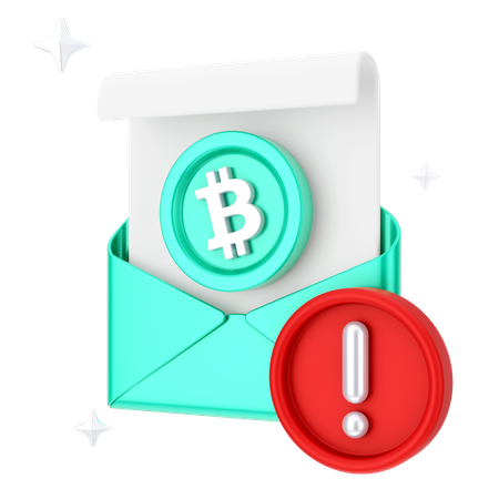 E-mail de alerta financeiro  3D Icon