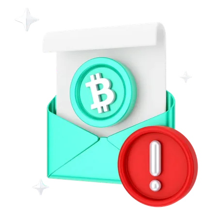 E-mail de alerta financeiro  3D Icon