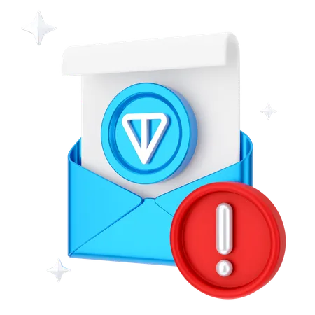 E-mail de alerta financeiro  3D Icon