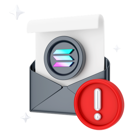 E-mail de alerta financeiro  3D Icon