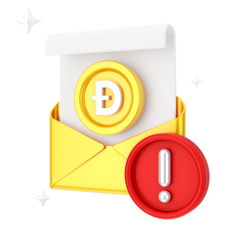E-mail de alerta financeiro  3D Icon