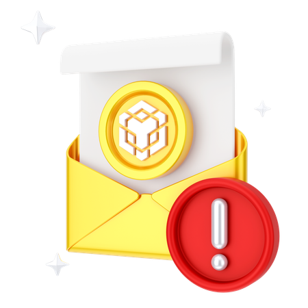 E-mail de alerta financeiro  3D Icon