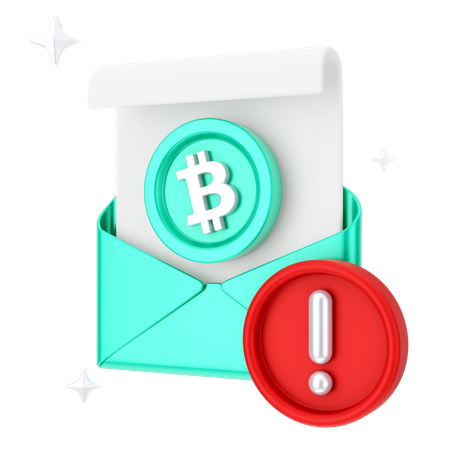 E-mail de alerta financeiro  3D Icon