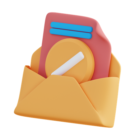 E-mail de aviso  3D Icon