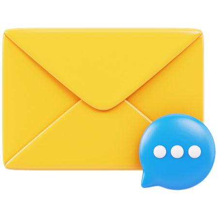 E-mail de bate-papo  3D Icon