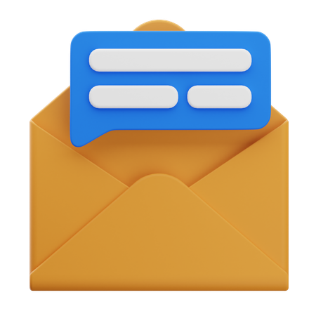 E-mail de bate-papo  3D Icon