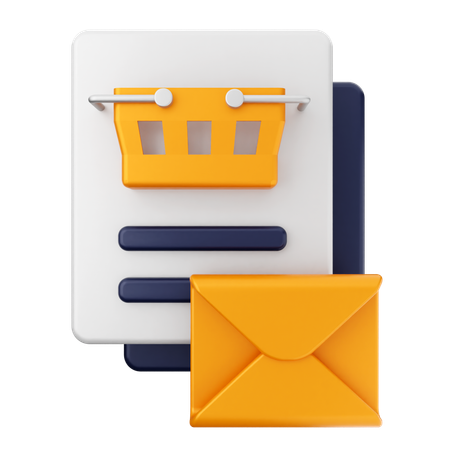 E-mail de compras  3D Icon