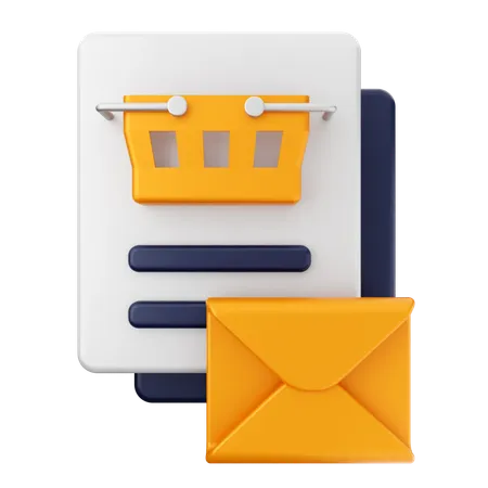 E-mail de compras  3D Icon