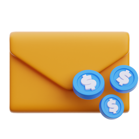 E-mail de ganhos  3D Icon