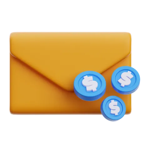 E-mail de ganhos  3D Icon