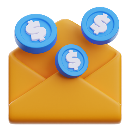 E-mail de ganhos  3D Icon