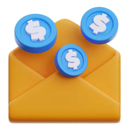 E-mail de ganhos  3D Icon