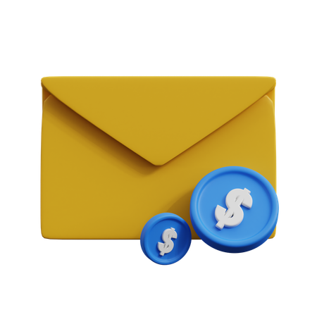 E-mail de ganhos  3D Icon