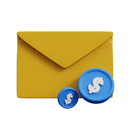 E-mail de ganhos  3D Icon