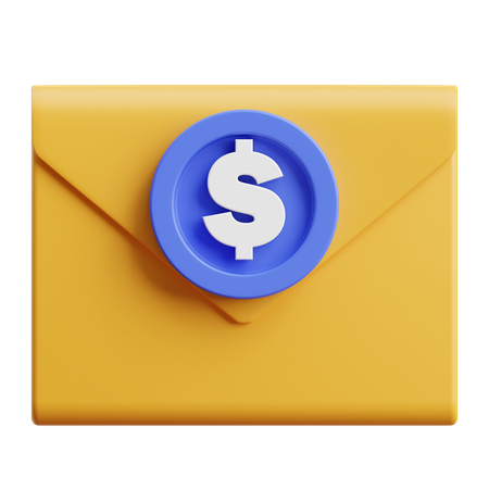 E-mail de ganhos  3D Icon