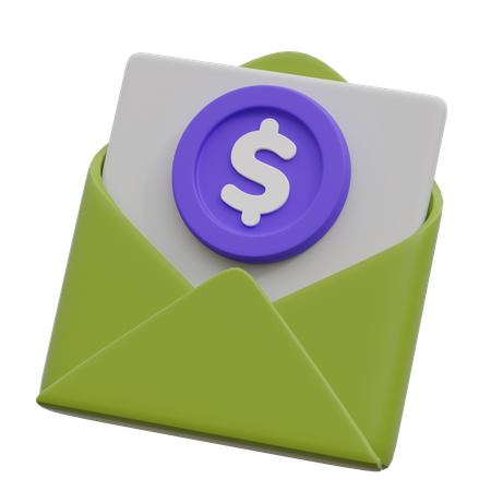 E-mail de ganhos  3D Icon