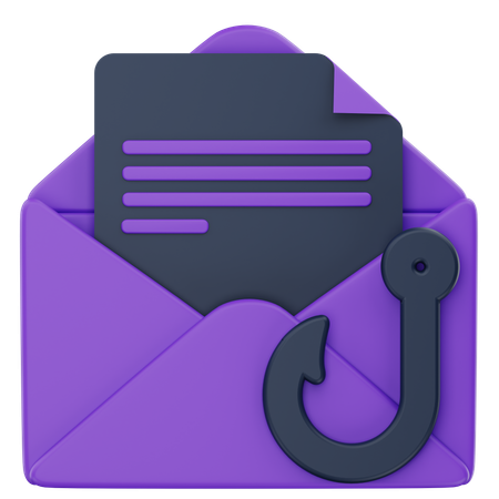 Correio de phishing  3D Icon