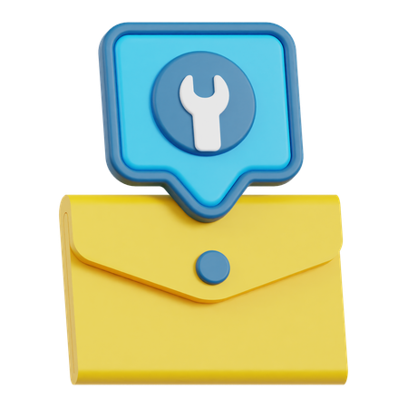 E-mail de suporte técnico  3D Icon