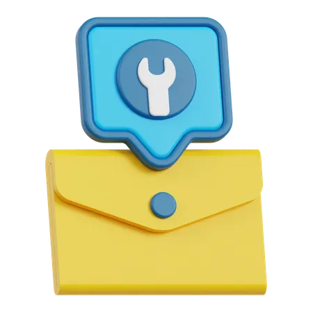 E-mail de suporte técnico  3D Icon