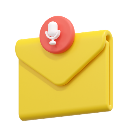 E-mail de voz  3D Icon