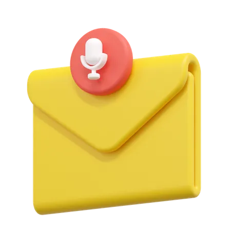 E-mail de voz  3D Icon