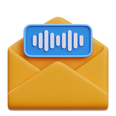 E-mail de voz  3D Icon