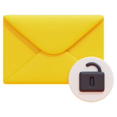 E-mail desbloqueado  3D Icon