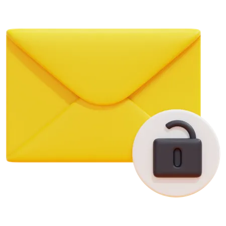 E-mail desbloqueado  3D Icon