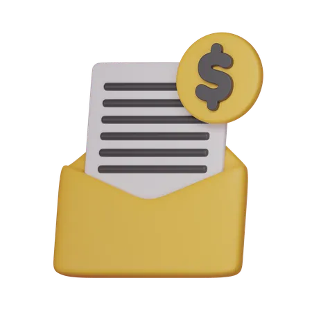 Dinheiro por e-mail  3D Icon