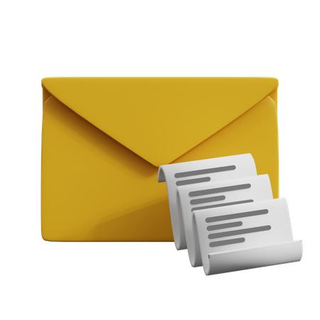 E-Mail-Dokument  3D Icon