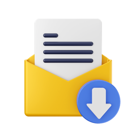 E-Mail herunterladen  3D Icon