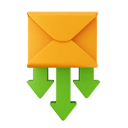 Erhalte email  3D Icon