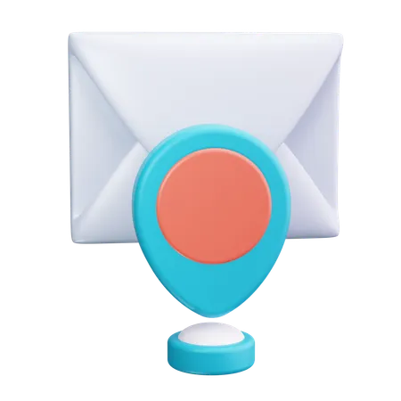 Localização do e-mail  3D Icon