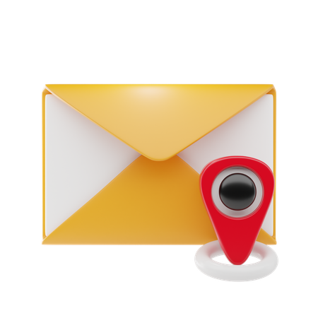 Localização do e-mail  3D Icon