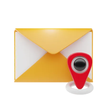 Localização do e-mail  3D Icon