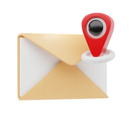 Localização do e-mail  3D Icon