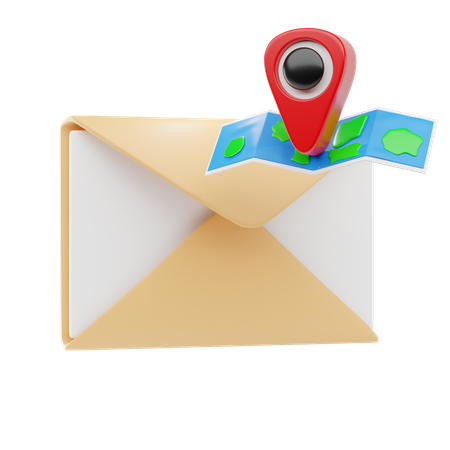 Localização do e-mail  3D Icon