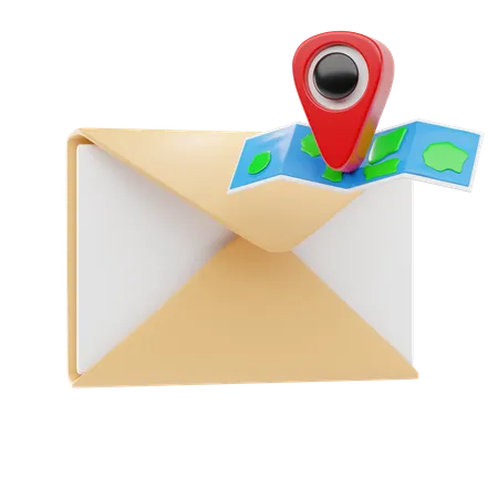 Localização do e-mail  3D Icon