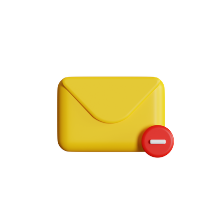 E-Mail löschen  3D Icon