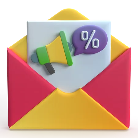 Marketing de email  3D Icon