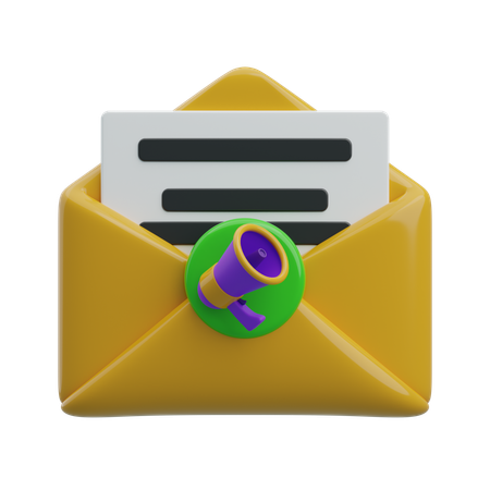 Marketing de email  3D Icon